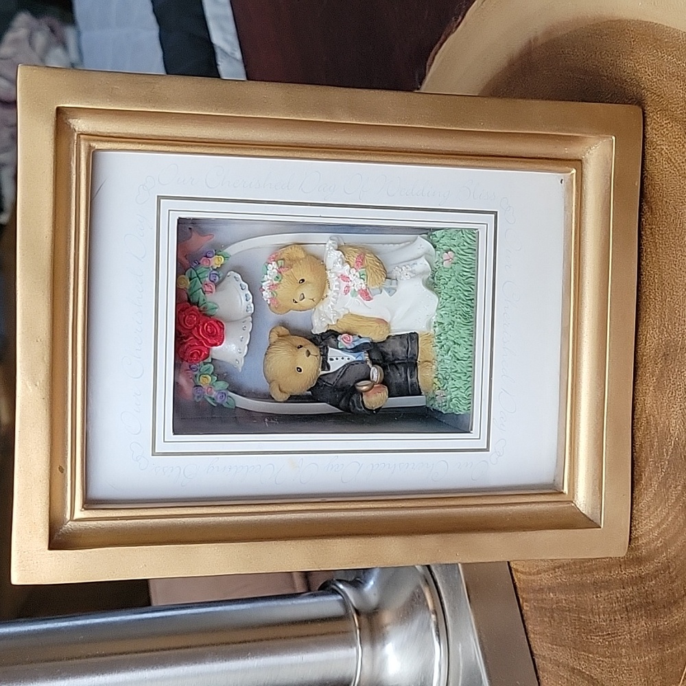 Cherished Teddies Marriage Shadowbox "Our Cherished Day"